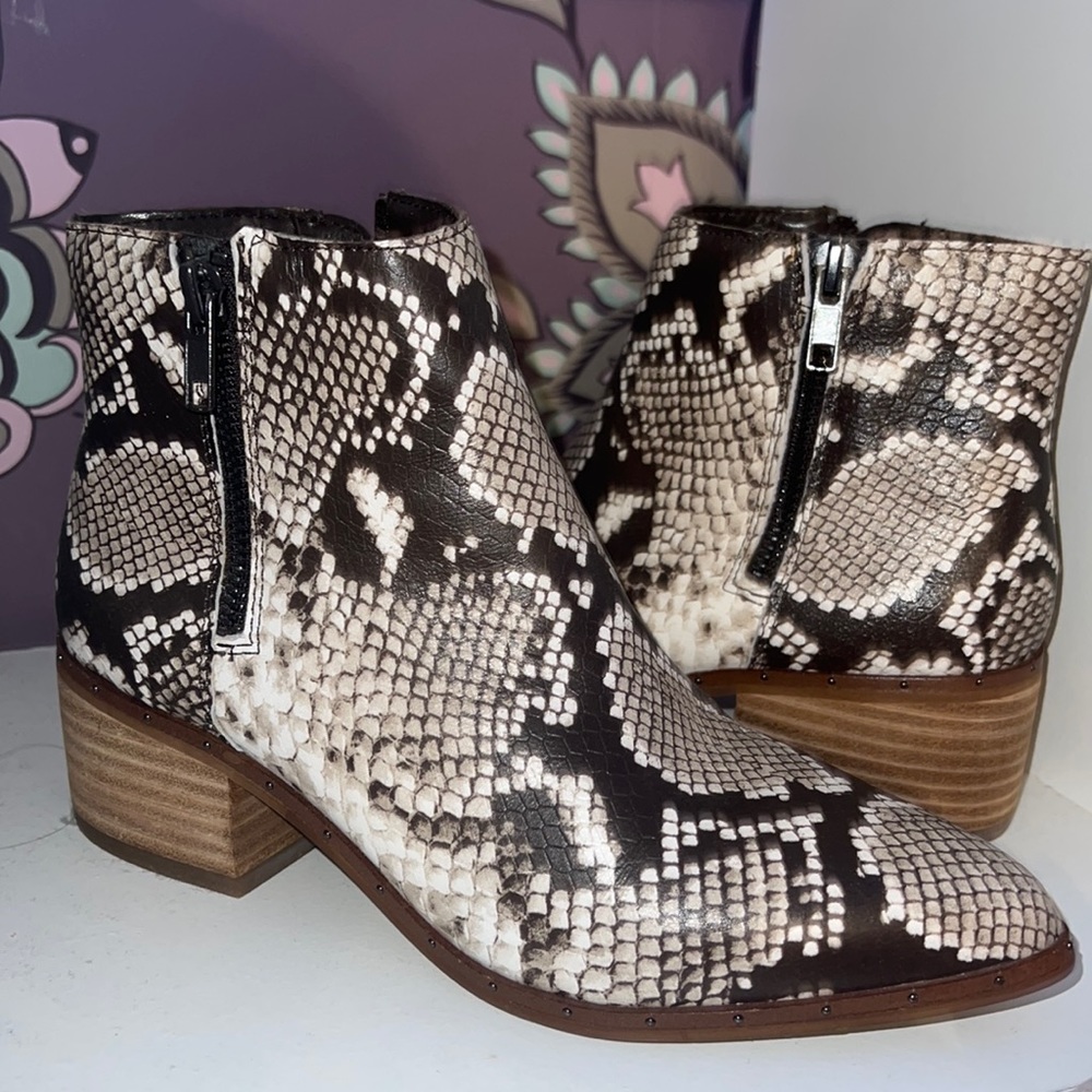Snakeskin Booties